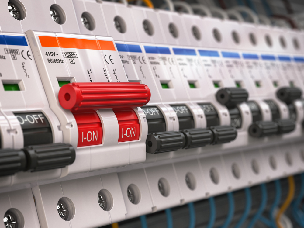 Modern consumer unit fitted by electricians in Stafford